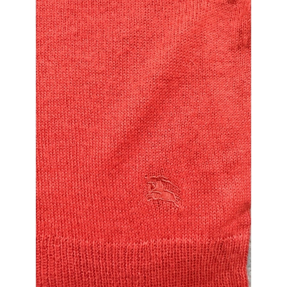 Burberry Women 100% Alpaca Sweater Size L Sweater Elbow Special Knit Orange - Picture 4 of 10